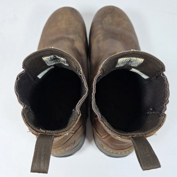 Red Wing Men's 10.5 D Brown Leather Boots 6711 Steel Toe Work Safety slip on - Picture 8 of 12